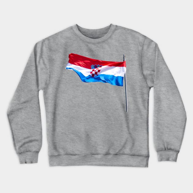 Croatian Flag Crewneck Sweatshirt by RaeTucker